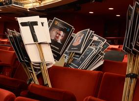 Preparing the set for the EE British Academy Film Awards in 2013
