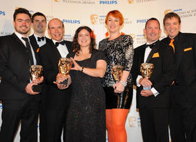 Inside Nature's Giants recieve the Specialist Factual BAFTA (BAFTA/Richard Kendal).