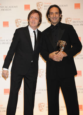 Sir Paul McCartney with The King's Speech composer Alexandre Desplat. (Pic: BAFTA/Richard Kendal)