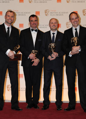 Chris Corbould, Paul Franklin, Andrew Lockley, Peter Bebb. (Pic: BAFTA/Richard Kendal)