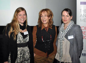 The evening was chaired by BAFTA in Scotland Committee member Morag Fullarton (centre) with introductions from Jude McLaverty, Director of BAFTA in Scotland (right) and Maddie Dinwoodie, Head of Projects at Media Trust (left).