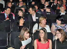 Young people, youth workers and BAFTA Mentors gather at the start of the evening. 