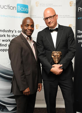 BAFTA-winning director Dan Reed with presenter Paterson Joseph. (Pic: BAFTA/Chris Sharp)