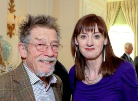 John Hurt with BAFTA CEO Amanda Berry