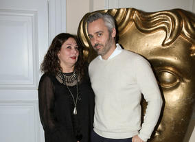 On the right is producer Iain Canning, no stranger to the BAFTAs: his film The King's Speech swept the stage at the 2011 ceremony.