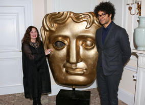 Tessa Ross with actor and director Richard Ayoade, who made his feature directing debut with 2011's Submarine.