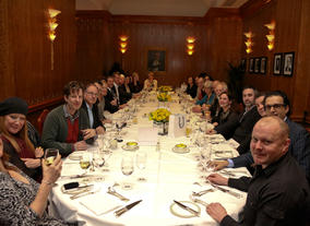 Other guests included Andrea Arnold (front left), Phyllida Lloyd, Graham Broadbent and Warp Films producer Mark Herbert (front right).