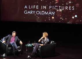Oldman in conversation with Francine Stock (Picture: BAFTA / J. Simonds)