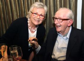 Lewis Gilbert with his old friend and colleague Julie Walters.