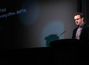 Kevin Price, Chief Operating Officer of BAFTA joins the panel. (Photography: J.Simmonds)