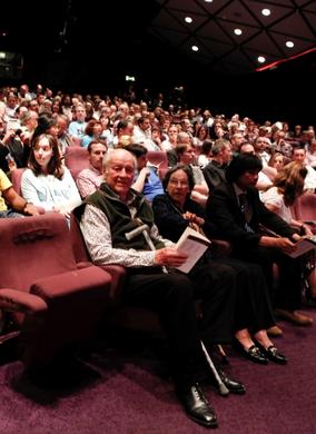 Ray and Diana Harryhausen waiting for the start of the event (BAFTA/Brian J Ritchie).