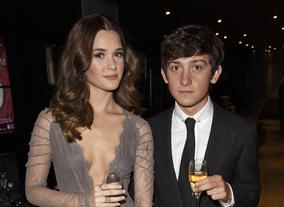 Craig Roberts, star of Submarine, at the Awards party with his guest