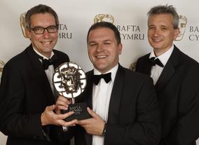 The ITV Wales Team proudly holding their BAFTA Cymru Award