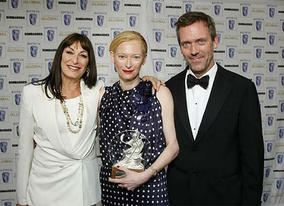 Anjelica Huston, Tilda Swinton and Hugh Laurie at the BAFTA/LA: Britannia 2008