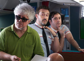 Almodóvar on the set of I'm So Excited, due for release in 2013. ©Paola Ardizzoni & Emilio Pereda