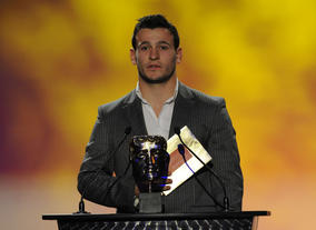 England Rugby Union player Danny Care presents the BAFTA for International. Pic: BAFTA/Steve Finn