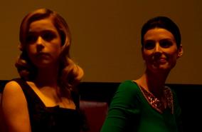 Kiernan Shipka and Jessica Pare