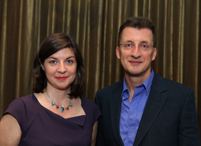 Buffini with Jeremy Brock, the lecture series' curator. (Picture: BAFTA / S. Butler)