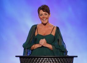 Lisa Morgan, CEO of Video Games Award sponsor GAME, makes her opening presentation (BAFTA/Brian Ritchie)