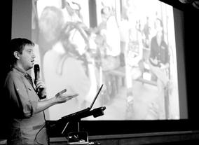 As apart of the regional tour with Gareth, he held a Master Class in Making Monsters at the Nottingham Broadway Theatre. (Pic: BAFTA/Camille Sales)