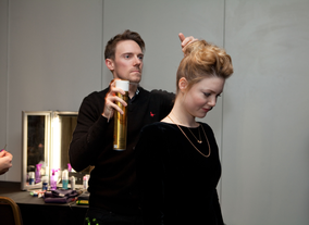 Holliday Grainger prepares for the announcement.