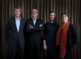 Bennett-Jones pictured with his family. (Picture: BAFTA / J. Simonds)