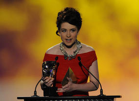 The Over The Rainbow winner presents the BAFTA for Pre-School Live Action. Pic: BAFTA/Steve Finn