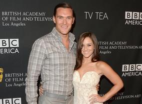 Actor Owain Yeoman and his wife Gigi Yallouz