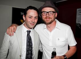 Reece Shearsmith and Simon Pegg after the event at the BFI, London (BAFTA/Brian J Ritchie).