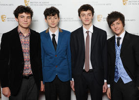 The team from Nose Dive Studios, nominated for Rollin' Scotch, with BYGD ambassador Tyger Drew-Honey. 