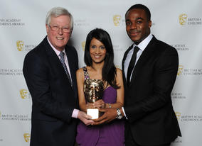 Original presenter John Craven with Sonali Shah (who recently finished after five years) and current presenter Ore Oduba.