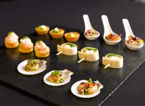 Includes Scallop Vierge and Goats Cheese Tartlets