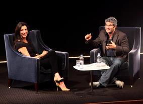 Brosh Mckenna answers audience questions at her screenwriters' lecture event. (Photography: Jay Brooks)