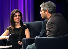 In discussion with Jason Solomons at the Screenwriters' Lecture. (Photography: Jay Brooks)