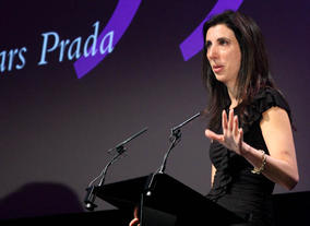 Screenwriter of The Devil Wears Prada Aline Brosh Mckenna talks at the Screenwriters' Lecture. (Photography: Jay Brooks)