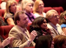 Audience questions at Aline Brosh Mckenna's screenwriters' lecture (Photography: Jay Brooks)