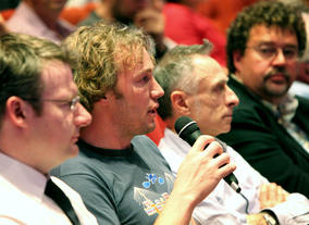 Questions asked for screenwriter Peter Morgan. (Photography: Jay Brooks)