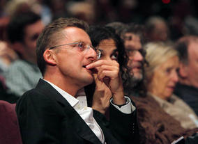 Audience listen in to Sir Ronald Harwood's lecture. (Photography: Jay Brooks)
