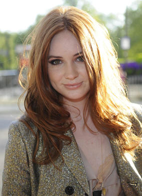 Doctor Who sidekick Karen Gillan arrives in the sun on the TV Craft Awards red carpet (BAFTA/Steve Finn). 