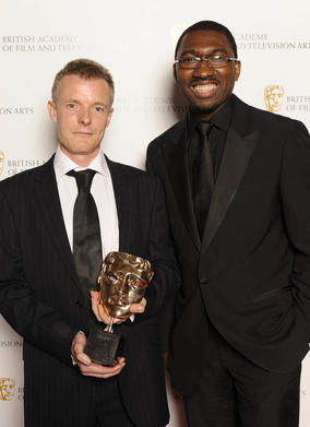 Martin Phipps, winner of the BAFTA for Original Television Music for Small Island with Kwame Kwei-Armah
