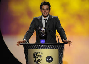 The Countryfile presenter and Strictly Come Dancing contestant introduces the Special Award recipient Brian Cant. Pic: BAFTA/Steve Finn