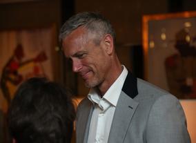 Retired British swimmer Mark Foster has work with Clare in sports broadcasting for many years.