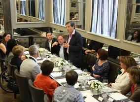 Patrick McGrath makes a toast to Clare on behalf of Villa Maria who sponsored the event