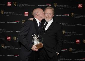 Tony Scott and Ridley Scott accept the Britannia Award for Worldwide Contribution to Filmed Entertainment for their company Scott Free Productions.