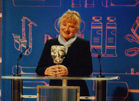 Make-up artist Dorka Nieradzik receives the Special Award at the British Academy Television Craft Awards in 2000.