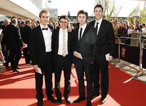 Cast of The Inbetweeners on the red carpet at the Britsh Television Awards (BAFTA/ Richard Kendal).
