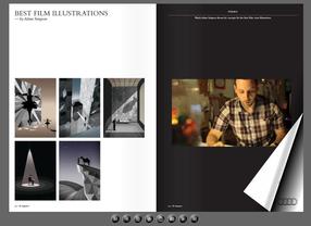 Film Awards eMag spread: Adam Simpson discusses his Best Film illustrations