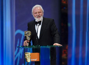 Anthony Hopkins accepts the Academy Fellowship at the Orange British Academy Film Awards in 2008. 