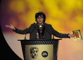 The young actor, currently filming Hugo Cabret with Martin Scorses, presents the Learning Secondary BAFTA. Pic: BAFTASteve Finn