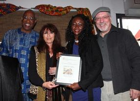 Ayuko Babu (founder of PAFF), Katy Haber, Leila Djansi and David L. Simon.